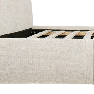 English Elm Archie Puffy Arch Headboard Queen Platform Bed Chenille Upholstered Minimalist Frame B2719P479035