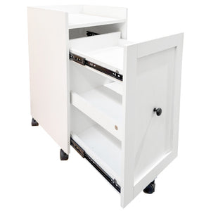 English Elm Organizer Rolling Three Tier Pantry Storage Cabinet with Wheeled Base Slim Fit W331P379769