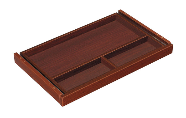 OSP Home Furnishings Napa Center Drawer Slim Profile Organizer for Kitchen Office or Workstation Storage Mahogany NAP-15-MAH