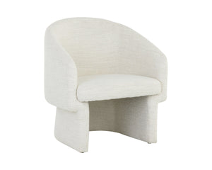Sunpan Lauryn Lounge Chair - Contemporary Barrelback Design for Modern Living Spaces and Stylish Comfort Merino Pearl