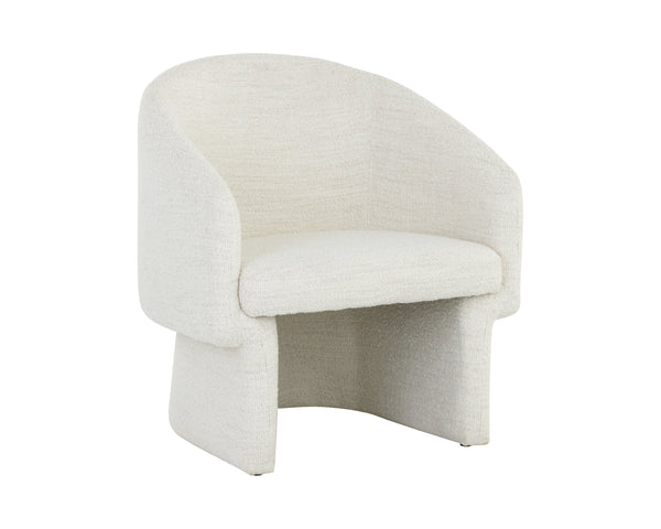Sunpan Lauryn Lounge Chair - Contemporary Barrelback Design for Modern Living Spaces and Stylish Comfort Merino Pearl