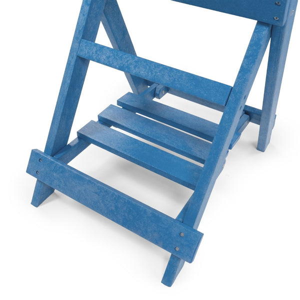 English Elm Summit Ridge Recycled Hdpe Outdoor Folding Bar Table Weather Resistant Eco Patio Blue B2745P409711