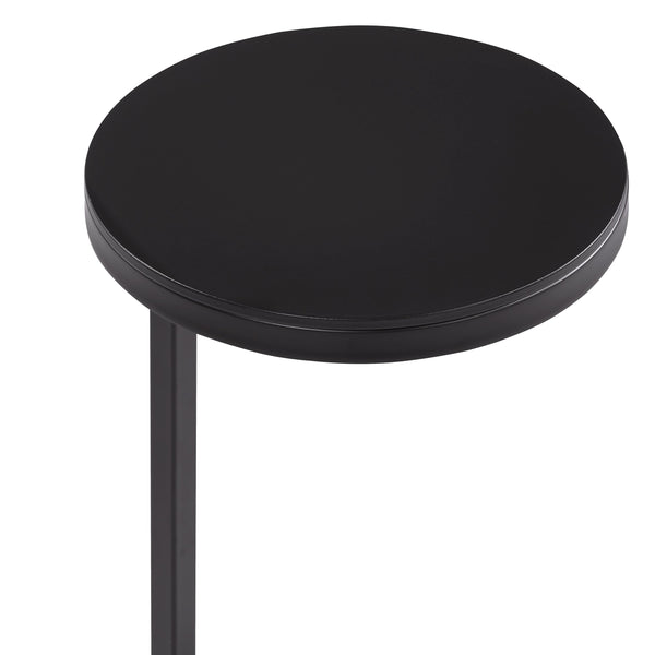 English Elm Yancey Antique Bronze Round Metal Accent Table - Space-Saving Geometric Side Table w/ Felt Pads B050P364432