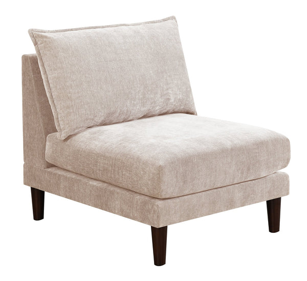 English Elm Beautiful Blush One Arm Chair Morgan Suede-Like Upholstery Plush Cushion Wood Legs Modern Luxury Seating 92 Pink 33 L x 27 W x 14 H B011P278578