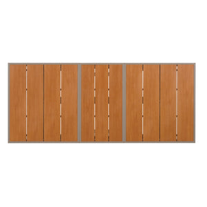 English Elm U_Style Outdoor Extendable Dining Set with 6 Sturdy Chairs, Heavy-Duty 352 lb Table Capacity, Stylish Camel,Natural WY000443AAO