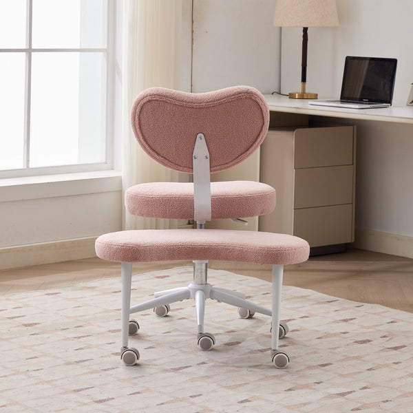 English Elm Meditation Chair Plus - Plus-Size Cross-Legged Swivel Seat with Memory Foam, Lumbar Support, Pink W1143P360516