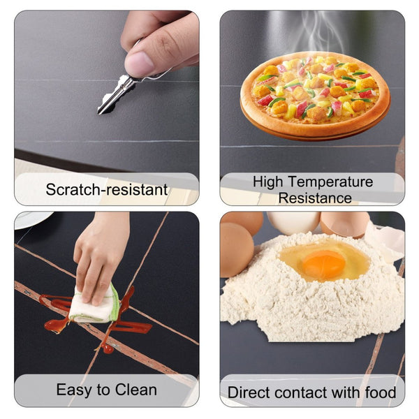 English Elm Table 5-Piece Dining Set: 42-Inch Round Sintered Stone Top With Gold Stainless Steel Legs & Chairs W2920S00041-GIGA