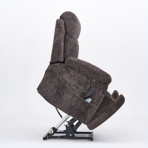 English Elm Old Age Electric Lift Recliner - Plush Velvet Chair With Dual Motors, Massage, Heat & 180° Recline W547S00052
