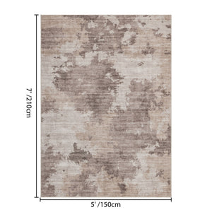 English Elm Crystal Collection Geometric Earth Tone Area Rug Low Pile Artisan Living Room Accent B186P479416