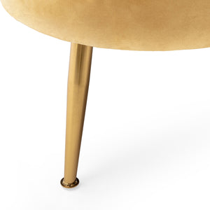 English Elm Christopher Knight Home® - 3 Seater Sofa - Luxurious Honey Velvet Upholstery With Gold Legs, Modern Glam Design For Any Space 70395.00A_70395.00B