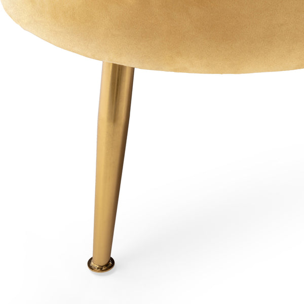 English Elm Christopher Knight Home® - 3 Seater Sofa - Luxurious Honey Velvet Upholstery With Gold Legs, Modern Glam Design For Any Space 70395.00A_70395.00B