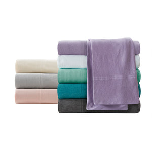 JLA Home Intelligent Design - All Season Sheet Set Jersey Knit Cotton Blend for Year-Round Comfort, Breathable & Easy Care Aqua ID20-697