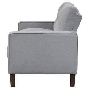 English Elm Harvey Grid Tufted Track Arm Loveseat in Neutral Performance Fabric for Compact Spaces B062P440341