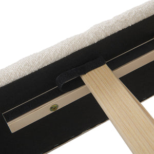 English Elm Christopher Knight Home® - King Boucle Platform Bed King Size Upholstered Bed with Curved Headboard, Beige Luxury & Sturdiness N757P284560I