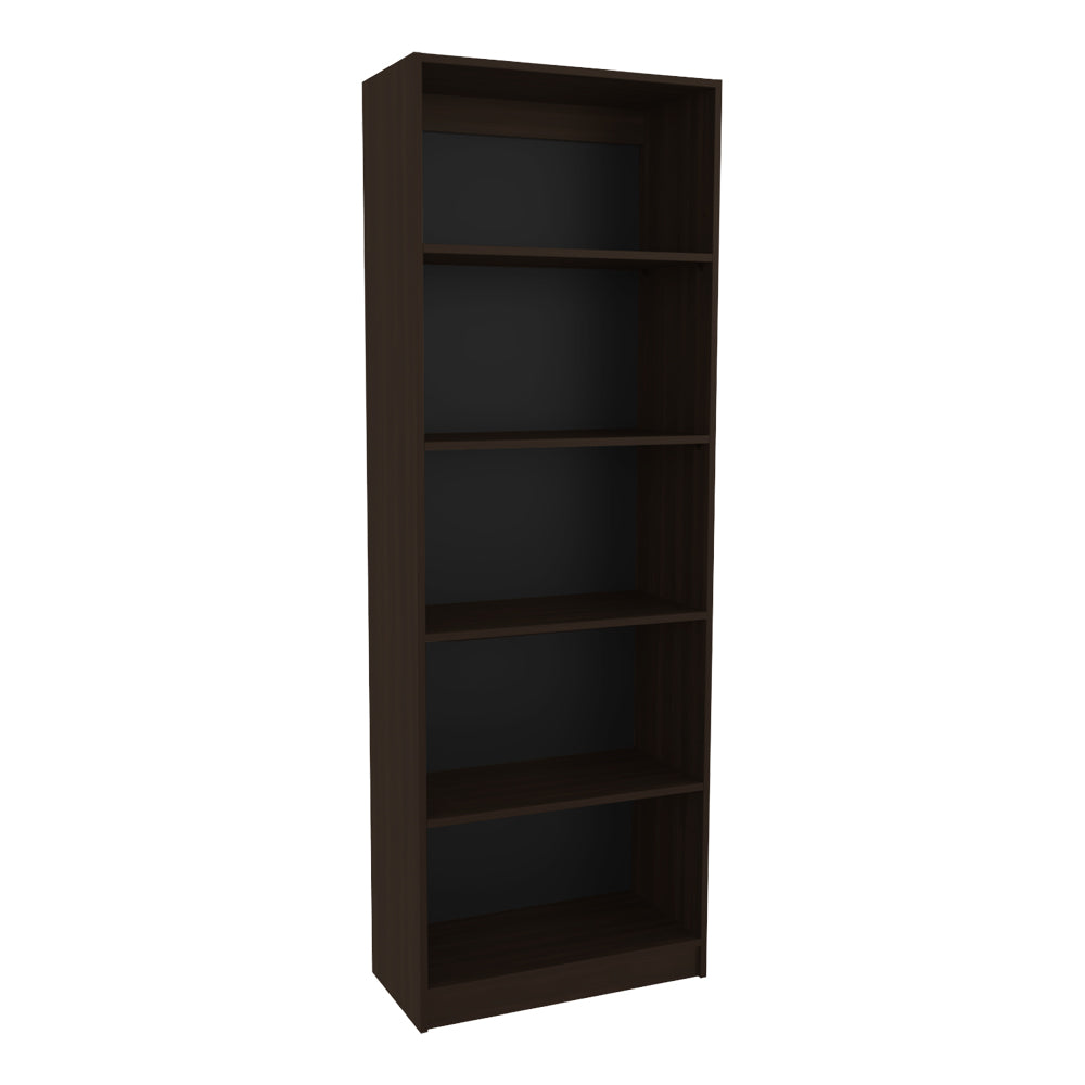 English Elm Bookcase 4-Shelves Benzoni - Stained Walnut Finish, Modern Design For Home & Office Storage Solutions B092P386505