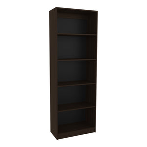 English Elm Bookcase 4-Shelves Benzoni - Stained Walnut Finish, Modern Design For Home & Office Storage Solutions B092P386505
