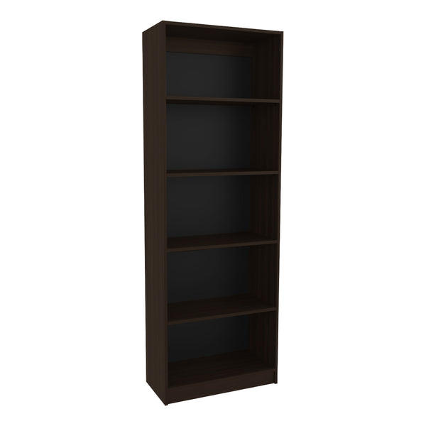 English Elm Bookcase Benzoni Nova Stained Walnut – Modern 4-Shelf Engineered Wood Storage, Durable Elegance B092P386505 B092P386505