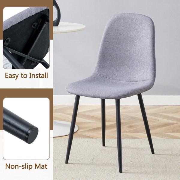 English Elm Table and Chair Set 47 Inch Round Mdf Spliced Top with Dual Tier Storage 4 Seats Black,Light Gray,Wood W1151S03336