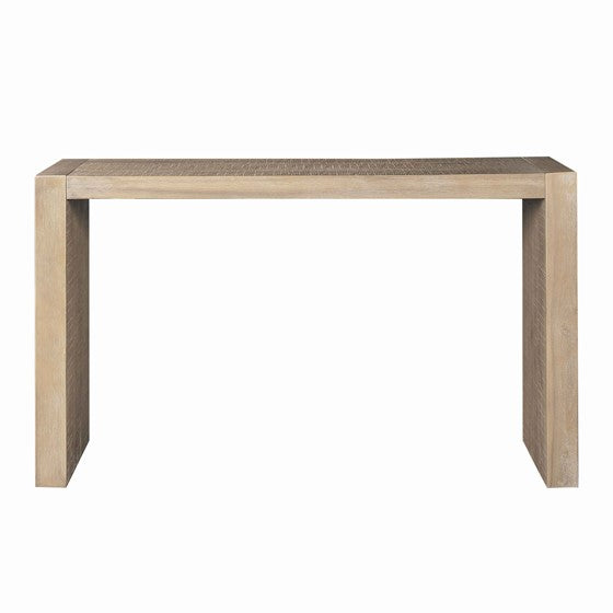 English Elm 54" Reclaimed Wheat Console Table 54W x15D x32H Solid/Manufactured Wood Rustic Chic Storage Surface B035P203243