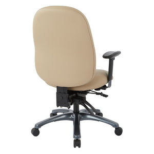 OSP Home Furnishings Multi-function Ergonomic High Back Office Chair with Lumbar Support and Titanium Base High Buff 8511-R104
