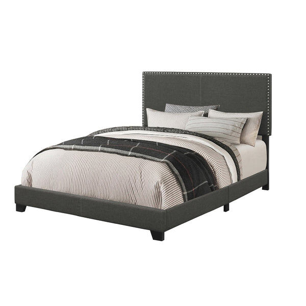 English Elm Guyancourt Charcoal Upholstered California King Bed - Modern Elegance With Nailhead Trim Design B062P333424
