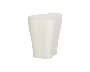 Sunpan Dali End Table - Elegant Grey Marble Finish with Unique Curvy Design for Stylish Indoor Spaces Small - 15.75W x 11.75D x 17.75H