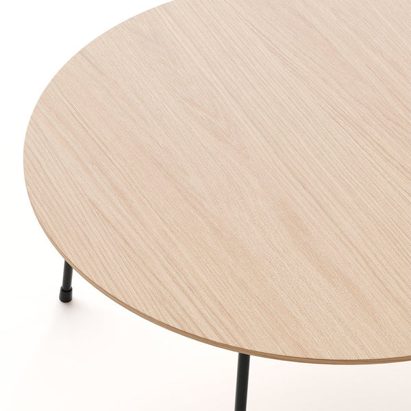 English Elm American Minimalist Round Coffee Table – Stylish Oak Accent For Small Apartments & Modern Living Rooms W3318P306499