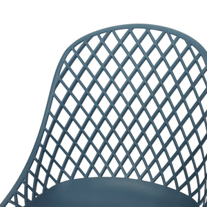 English Elm Christopher Knight Home® - LILY Outdoor Dining Chair with Weather-Resistant Polypropylene, Diamond Mesh Design for Durability Green 27.5 L x 21.2 W x 20.3 H 69070.00GRN
