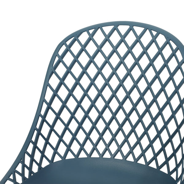 English Elm Christopher Knight Home® - LILY Outdoor Dining Chair with Weather-Resistant Polypropylene, Diamond Mesh Design for Durability Green 27.5 L x 21.2 W x 20.3 H 69070.00GRN