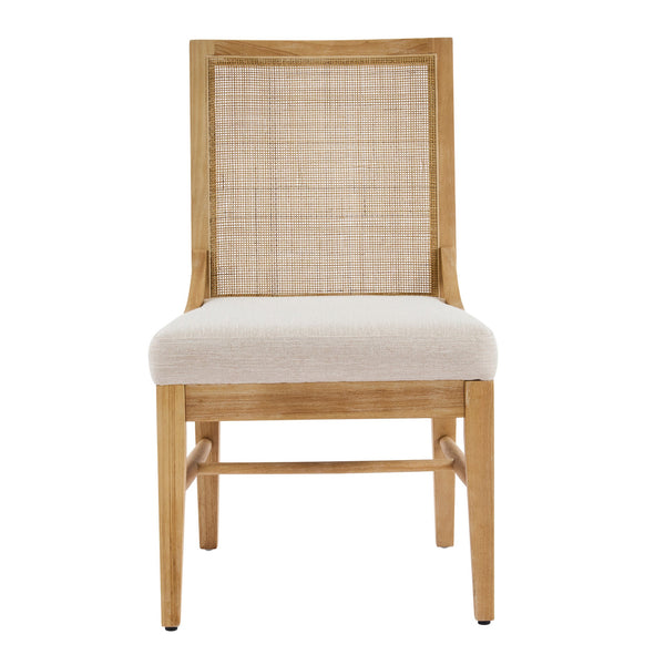 English Elm Christopher Knight Home® - Upholstered Dining Chair Set Of 4 With Natural Cane Backs, Soft Beige Seats & Durable Rubber Wood Legs N768P367152N_4