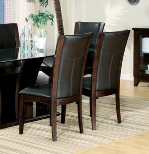 English Elm Modern Daisy Dining Side Chairs Set of 2 with Sleek Curves Faux Leather Upholstery Hardwood Frame Durable Comfort 19" Seat Height Dark Brown,Espresso 43 L x 11 W x 21 H B011P255724