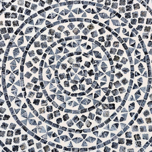 English Elm Coastal Capiz Shell Mosaic Round Coffee Table Artisan Iridescent Living Room Accent B2750P467802