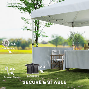 English Elm Outsunny 10x10 Pop up Canopy Uv50 Oxford Roof Adjustable Legs Wheeled Bag W2225P485603