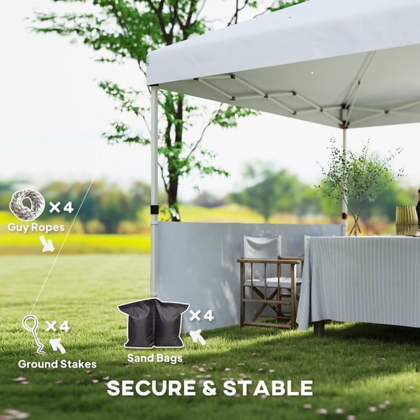 English Elm Outsunny 10x10 Pop up Canopy Uv50 Oxford Roof Adjustable Legs Wheeled Bag W2225P485603
