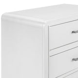 English Elm Doyen Ivory 3-Drawer Nightstand With Linear Metal Hardware