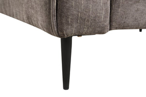 English Elm Rossa Chenille Loveseat with Pocket Coil Support Slim Metal Legs and Throw Pillows Gray B2749S00085