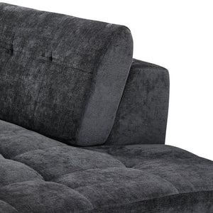 English Elm 119'' Curved L-shaped Sectional with Button Tufting and Pocket Spring Seating N760S0000048E
