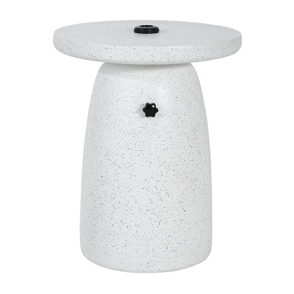 English Elm Tess Mgo Marble Finish Outdoor Umbrella Base and Patio Side Table Weatherproof N775P362748W
