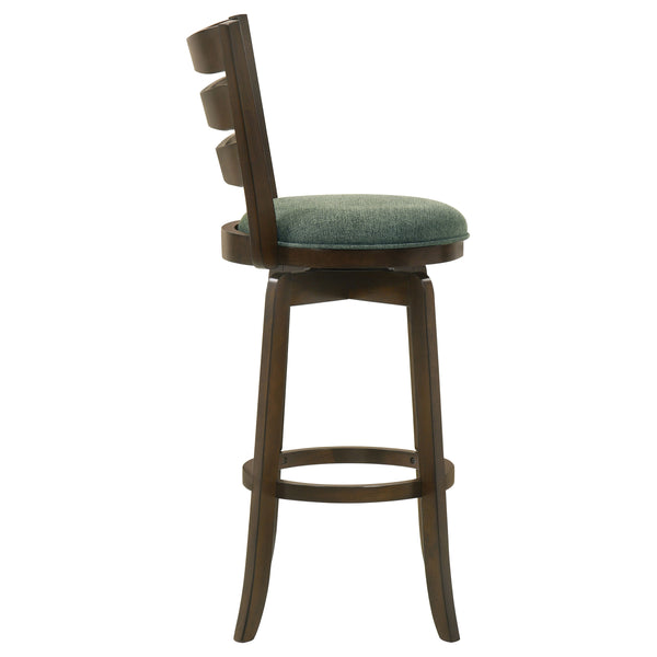 English Elm Fenster Hunter Green Swivel Bar Chair - Classic Pub Style, 360° Comfort & Rich Dark Cherry Finish B062P299940