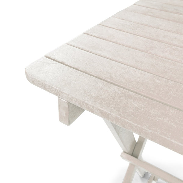 English Elm Summit Ridge Recycled Hdpe Outdoor Folding Bar Table Weather Resistant Eco Patio Ivory B2745P409714