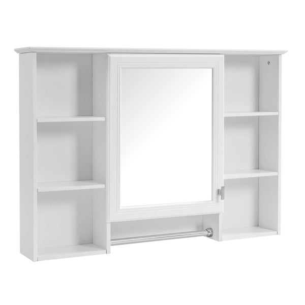 English Elm 3-in-1 Wall Mounted Bathroom Medicine Cabinet with Soft Close Mirror and Towel Bar White N710P358613K