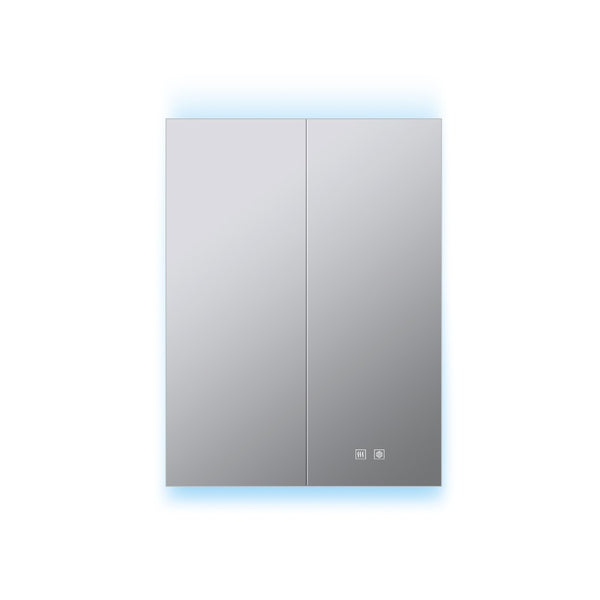 English Elm Corsica Aluminum Led Medicine Cabinet with Defogger Touchscreen and Soft Close Hinges B2731P477799