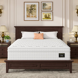 English Elm 12'' King Hybrid Mattress Pocket Coils Memory Foam Ergonomic Fiberglass Free Support B2716P383546