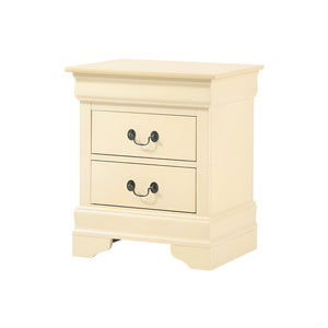English Elm Classic Beige Nightstand Two-Drawer 24"H x 21"W x 16"D – Durable Particle Board, Warm Neutral Accent for Bedroom Decor B078107854