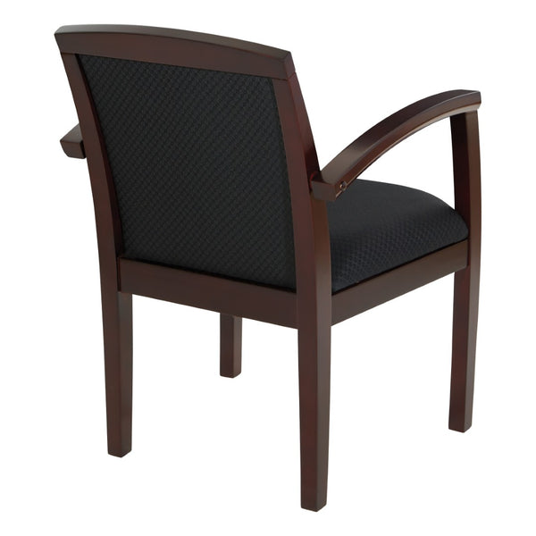 OSP Home Furnishings Upholstered Guest Chair Solid Hardwood Frame Mahogany Finish for Office Reception Rooms KEN79MAH-3