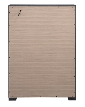 English Elm Milan Modern White Wood Chest with Built-in Led Drawer Accents and Touchless Sensor Wenge B078P497940