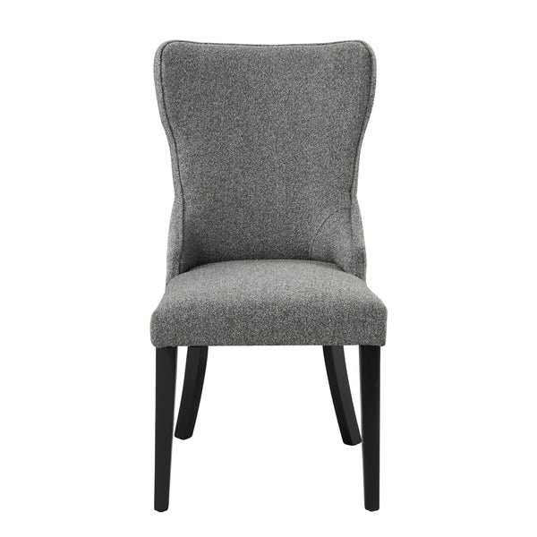 English Elm Marioly Gray Boucle Side Chair Set of 2 — Padded Upholstery, Ash Veneer Legs, Modern Comfort Design B2726P313156