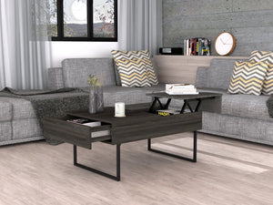 English Elm Georgetown Multicolor Lift Top Coffee Table with Concealed Storage, Spacious Surface & Metal Legs B128P148917