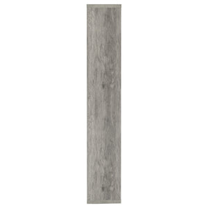 English Elm Geometric Bookcase with 7 Open Shelves for Home Decor, Modern Sturdy Engineered Wood Accent Tower Driftwood,Grey 71.88 L x 14.14 W x 8.87 H B011P305076