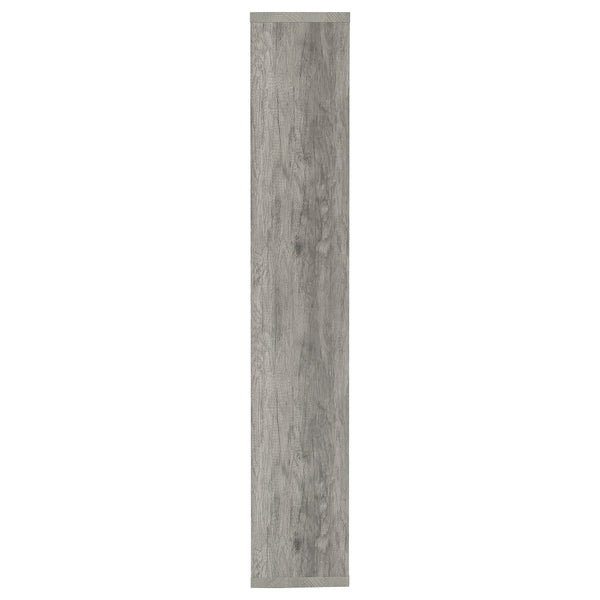 English Elm Geometric Bookcase with 7 Open Shelves for Home Decor, Modern Sturdy Engineered Wood Accent Tower Driftwood,Grey 71.88 L x 14.14 W x 8.87 H B011P305076
